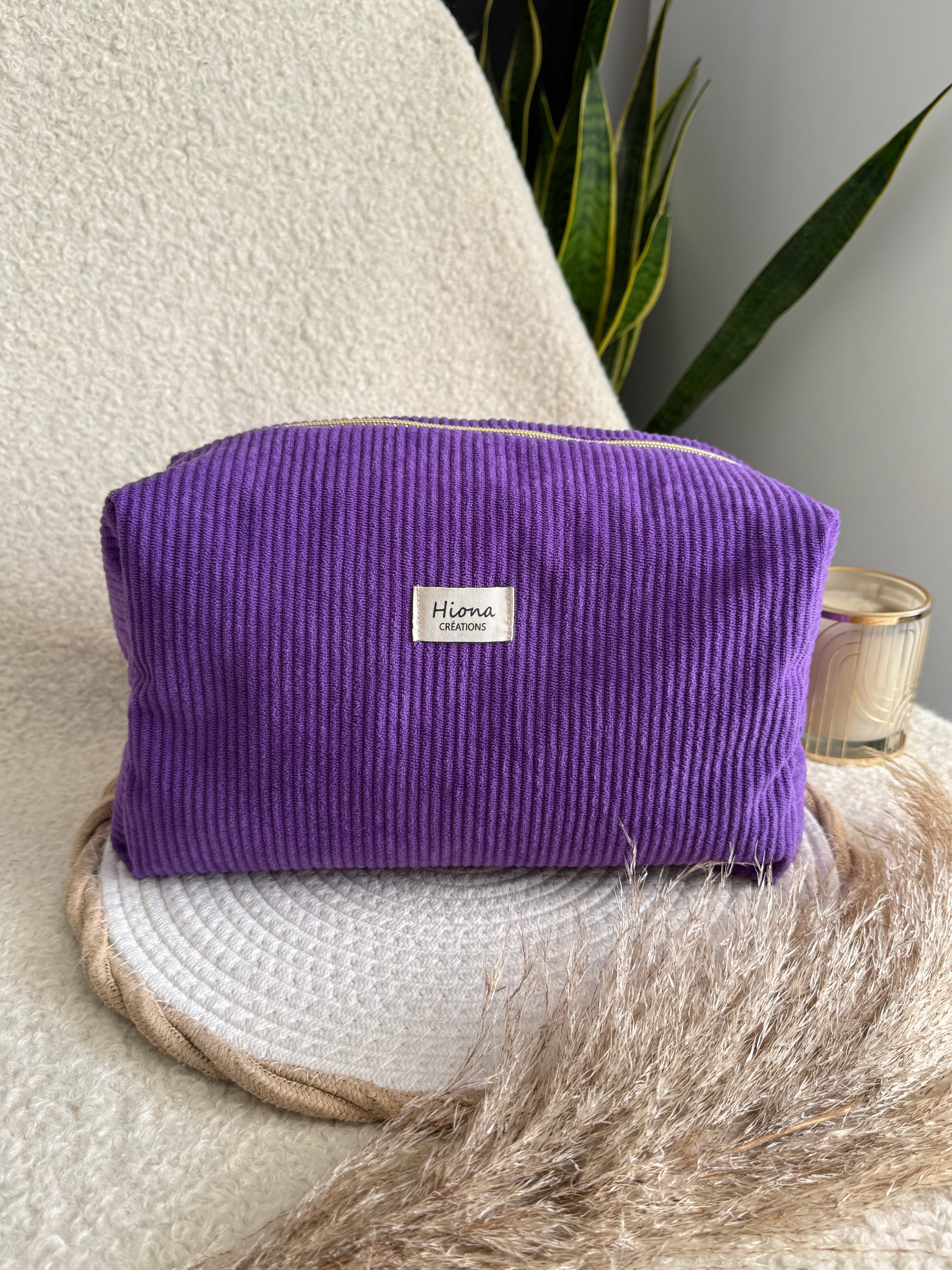 Trousse de voyage Violette Hiona Créations
