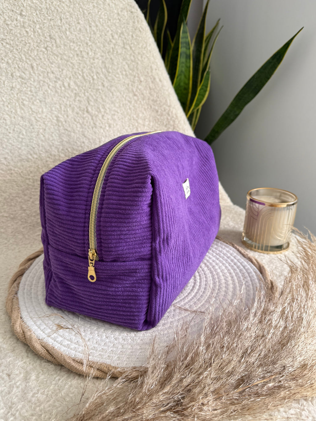 Trousse de voyage Violette Hiona Créations