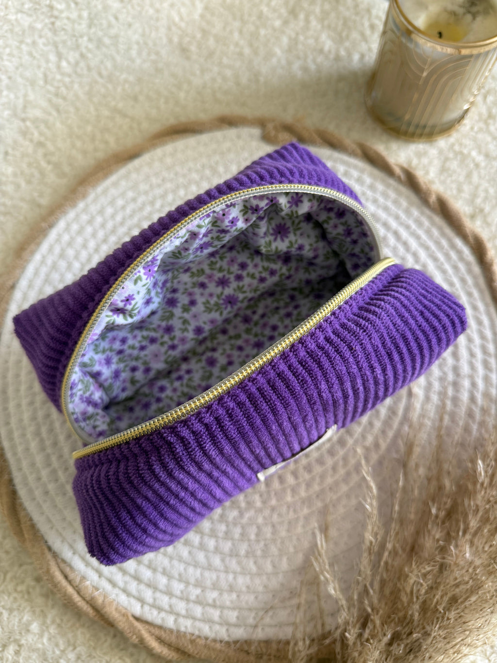 Trousse à maquillage Violette Hiona Créations